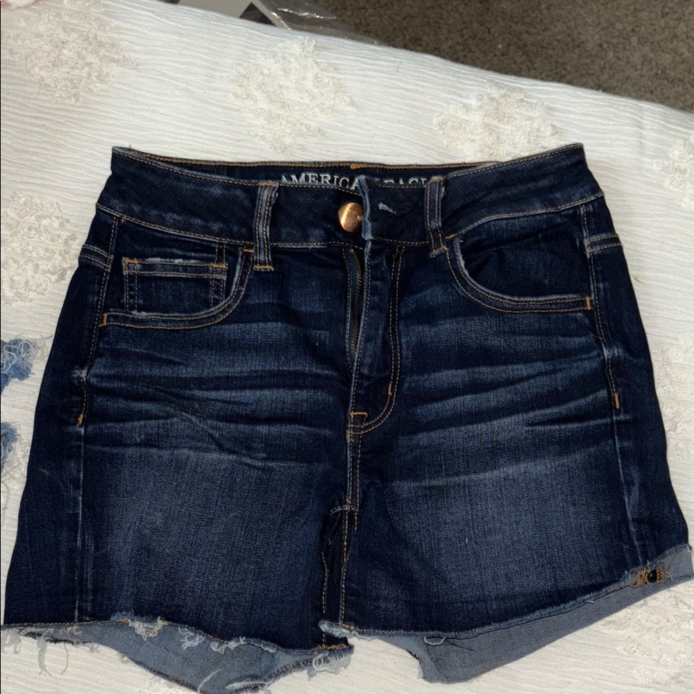 American Eagle Outfitters Dark Blue Denim Shorts